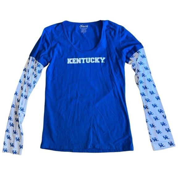 Klutch Women's Kentucky Wildcats Blue & White Long Sleeve Top Size Large - Picture 1 of 5